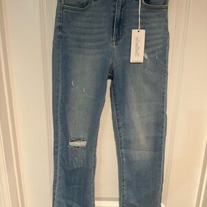 Just Black Women's Straight Leg Jeans in Light Blue NWT